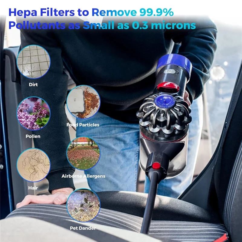 ABBK-مقبض محرك المكنسة الكهربائية لدايسون V8 V7 إعصار مجمع الغبار محرك صندوق الغبار مع فلتر استبدال الملحقات