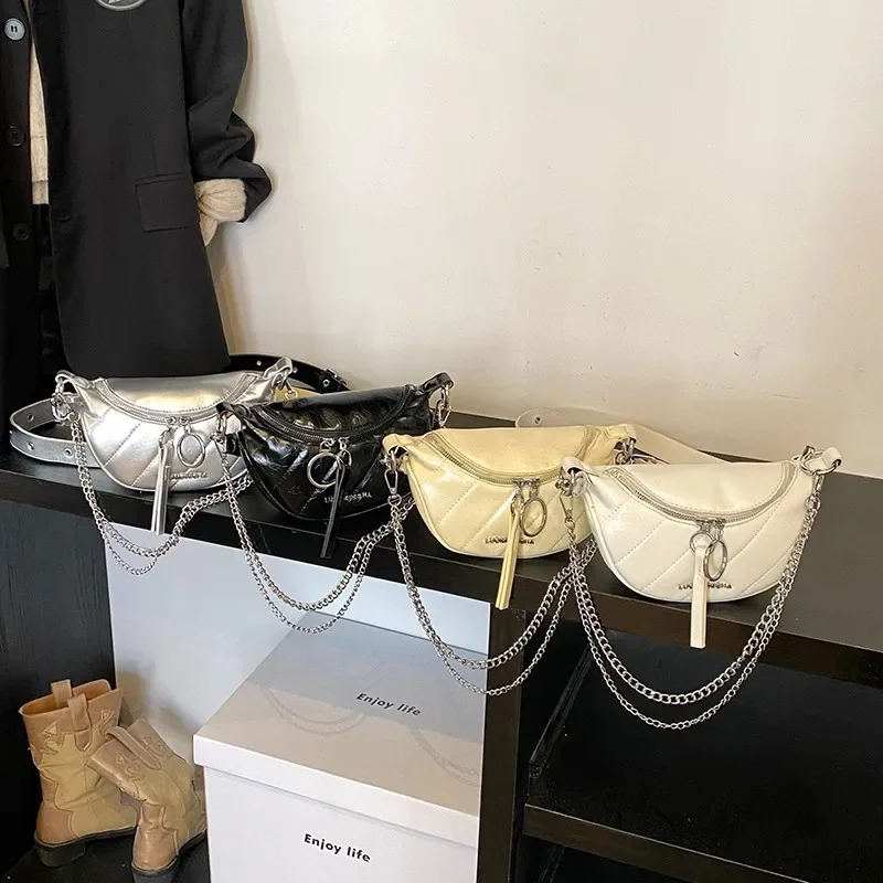 Lente - Trendy 2025! Luxe - Kwaliteit Dames Koreaans - Stijl Single - Schoudertas met ketting - Riem - Veelzijdig, Onder - Arm