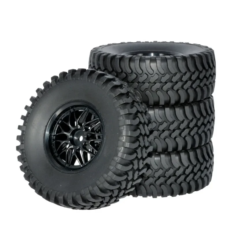 4PCS 98mm 1.9 inch Rubber Tires With Foam Inserts for 1:10 RC Rock Crawler Axial SCX10 D90 D110 Tamiya CC01 1.9 Inch Tyres