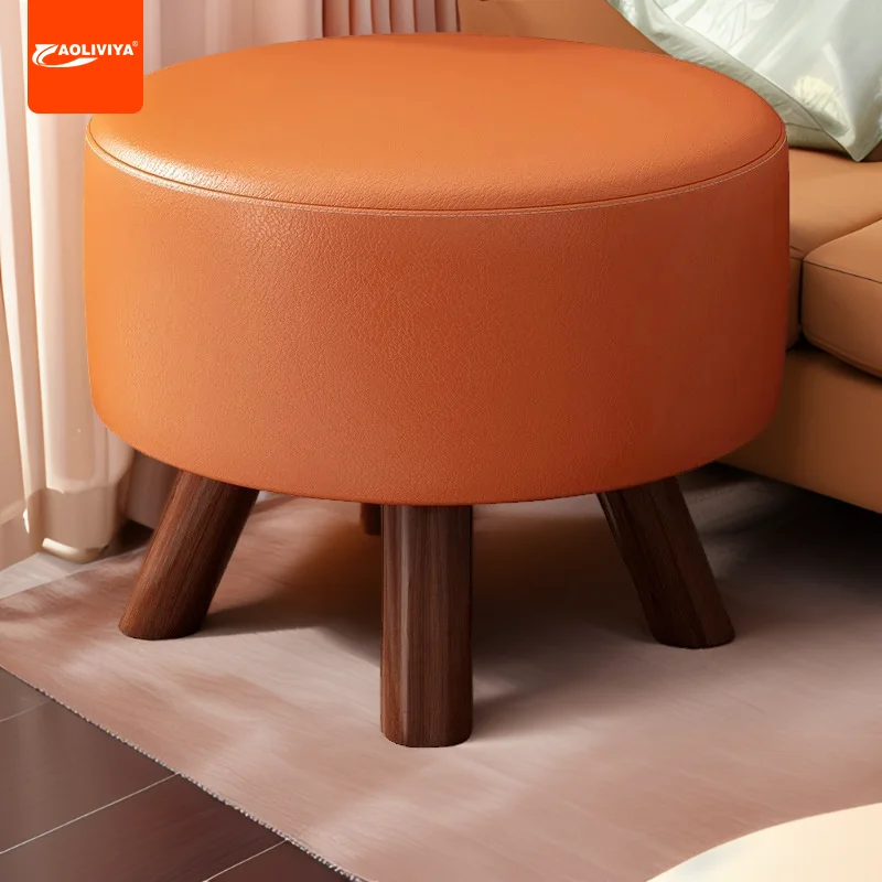 

Aoliviya Small round Stool Home Shoes Changing Small Bench Home High Sense Creative Short Stool Living Room Coffee Table Stool S