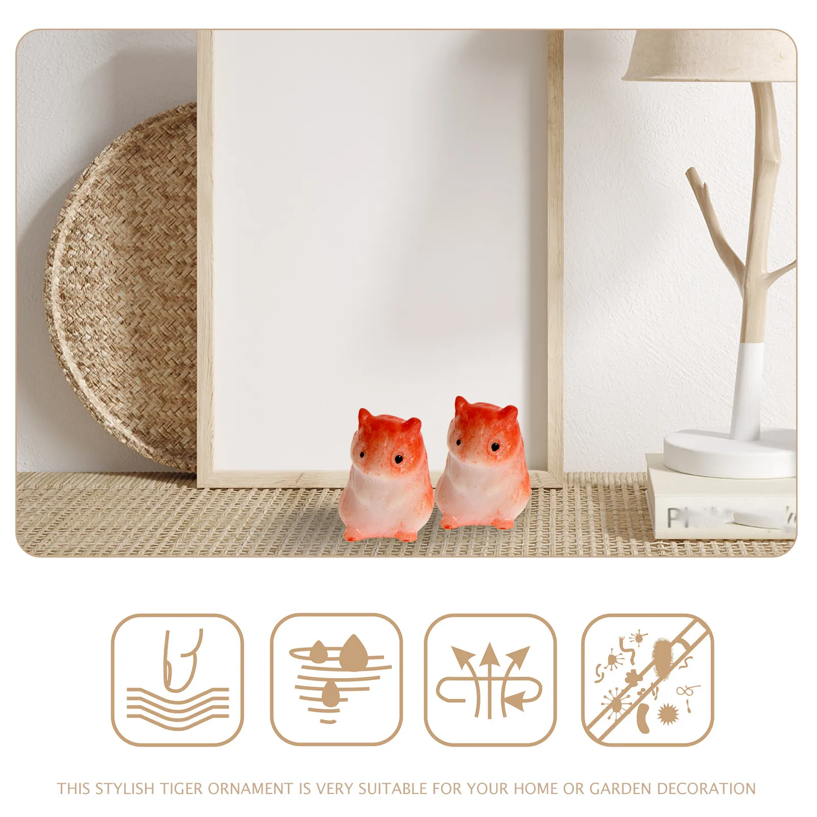10Pcs Mini Hamster Resin Craft Set for Micro Landscape Bonsai Succulents Decor DIY Garden Tabletop Shelf Window Sill Home Office