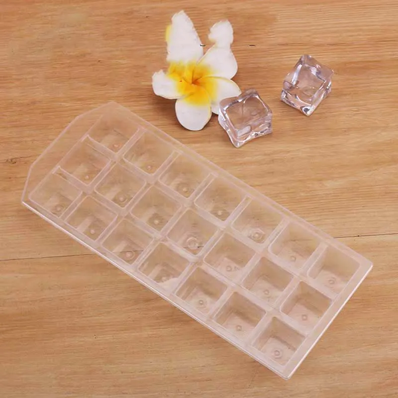 High Quality Thicken Plastic 21 Grids Ice Cube Mold DIY Reusable Whisky Ice Tray Jelly Freezer Mould Household Bar Accessories