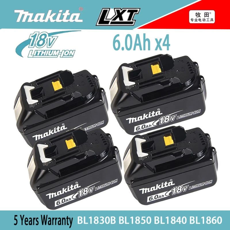 Original Makita 18V battery, suitable for replacing rechargeable lithium batteries in Makita power tools BL1830B BL1850B BL1850