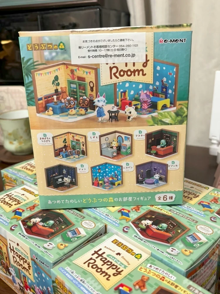 Re-Ment Animal Crossing Happy Room Blind Box Miniatuur Figure Collection Desktop Ornament Kerstcadeau voor kinderen