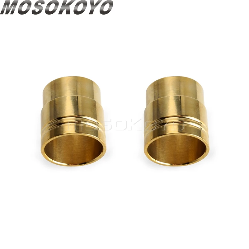 2Pcs Universal Brass Exhaust Tail Muffler Tip Pipe Cafe Racer For Harley Chopper Bobber Custom Honda Yamaha Exhaust Muffler End