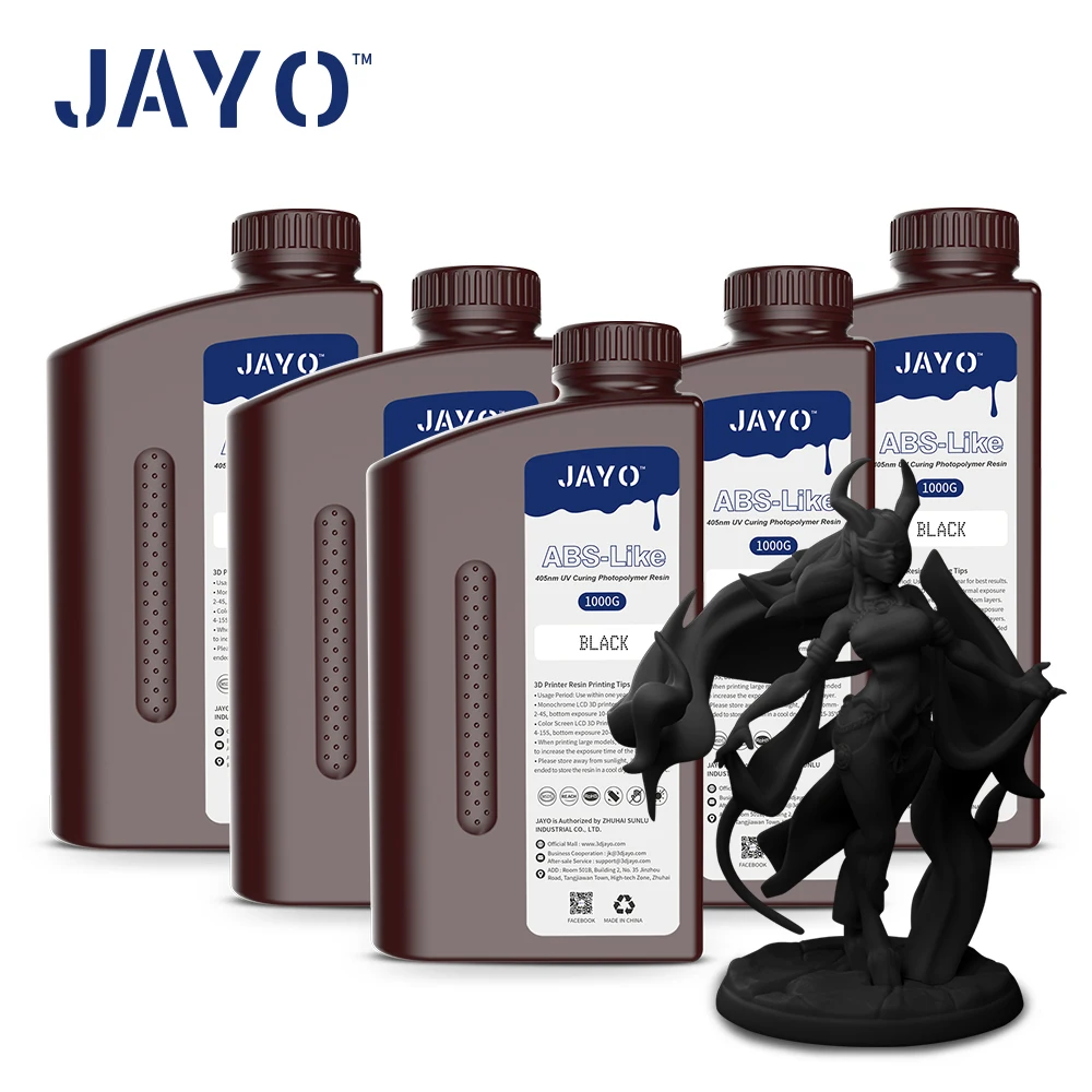 

JAYO 5KG 395-405nm UV fast curing photopolymer Standard plus / Toughness / PA Like/ ABS Like liquid resin for LCD/DLP 3D printer