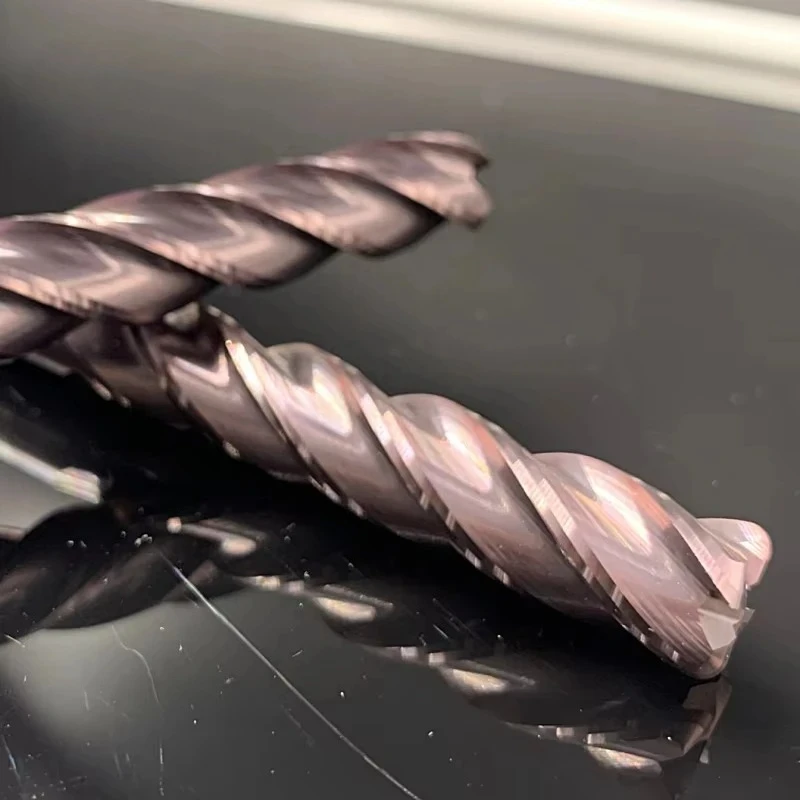 4 Flutes HRC62 Carbide Bullnose End Mill R0.5 R1 R2 R3 CNC Router Tool for Metal Surface Machining