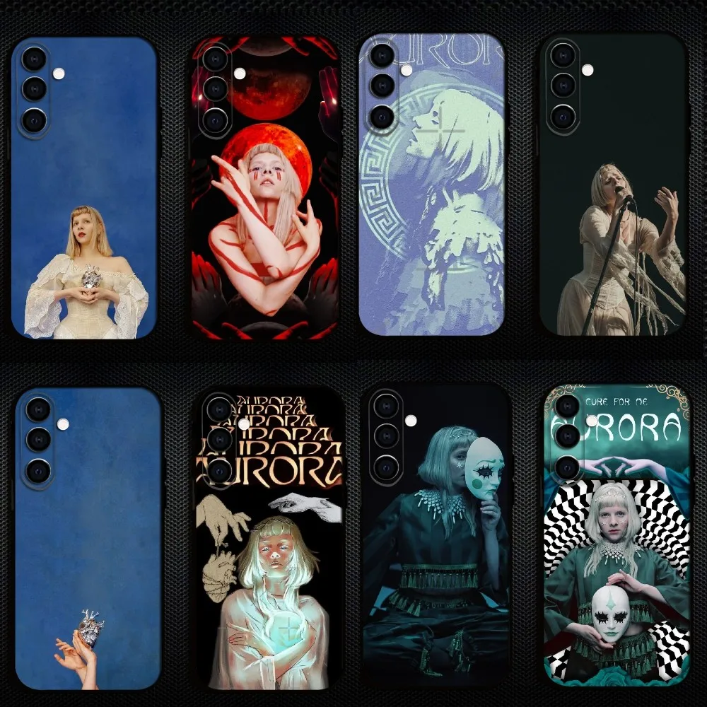 

Aurora Aksnes Phone Case For Samsung Galaxy A73/A72/A71/A70/A53/A52/A51/Others Soft Black Shell