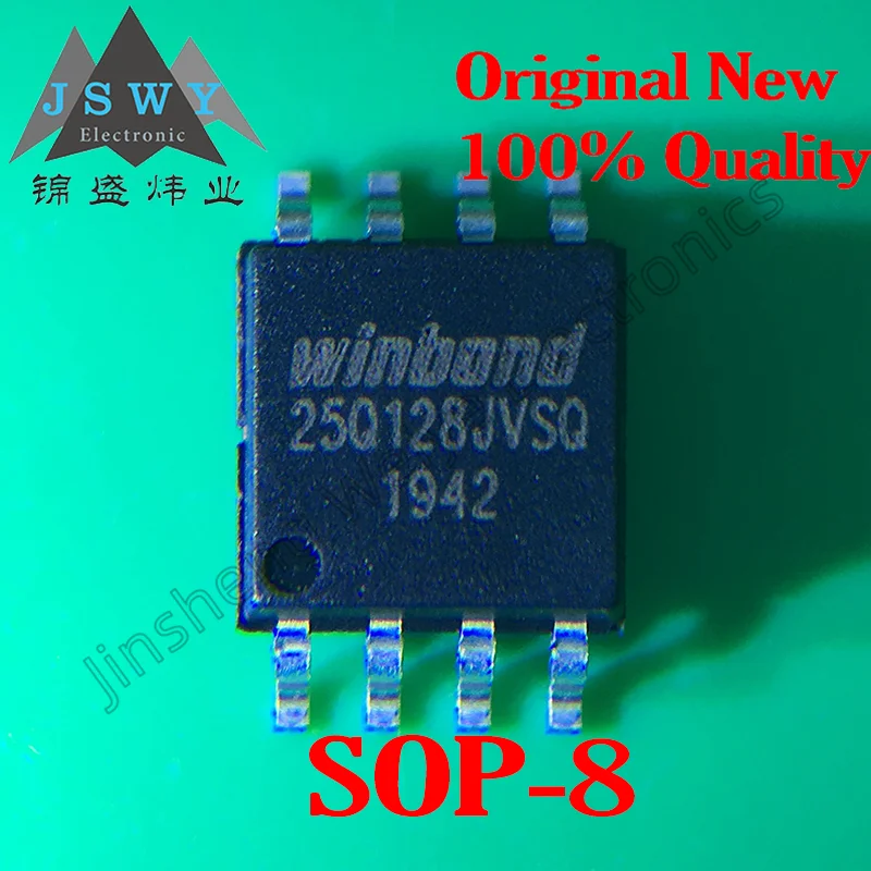 

(5/50pieces) W25Q128JVSIQ SOP-8 Brand new 128Mbit NOR Flash memory chip. In stock. Fast shipping.