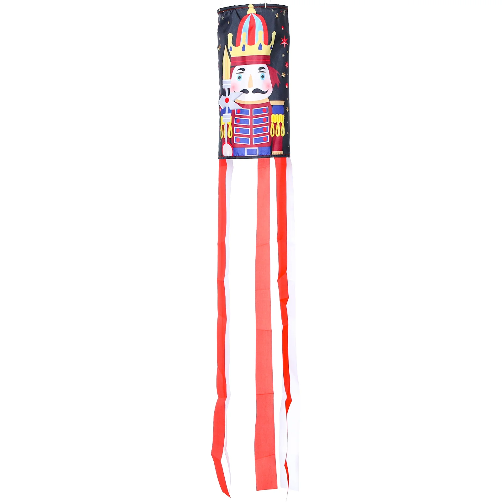 Nutcracker Hair Dryer Door Decorations Hanging Outdoor Festival Windsock Yard Flags Decorate Fabric Xmas Supply