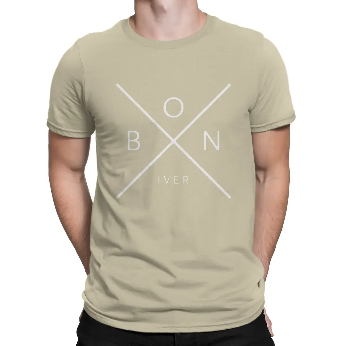 Distinctive Birthday Gifts Streetwear B-Bon Ivers Creative TShirt for Men Sign Round Neck Basic T Shirt graphic t shirts funny