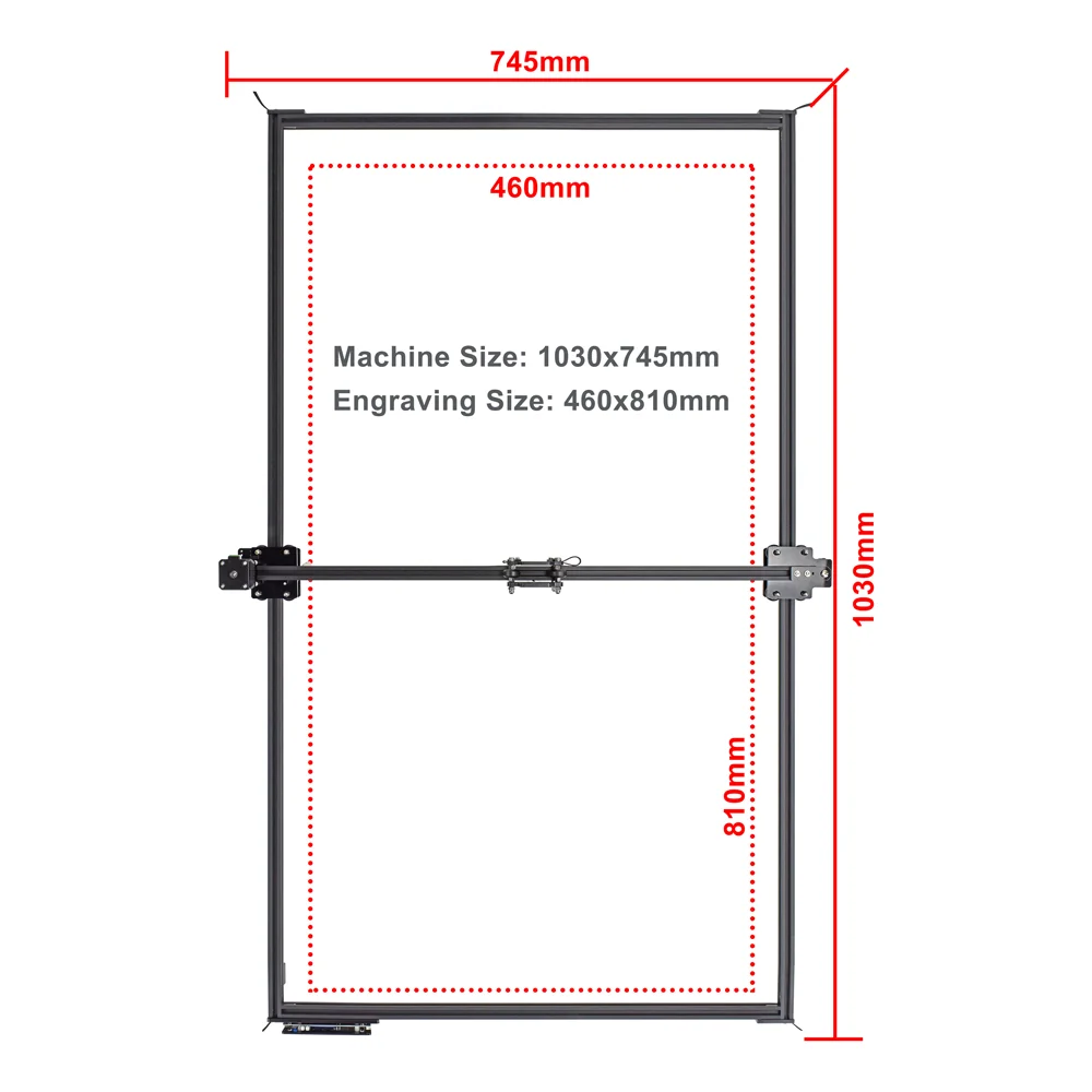 Laser Engraving Machine with 10W Laser Module CNC GRBL Engraver Cutter Large Frame Wood Cutting Router DIY Woodworking Tools TTL