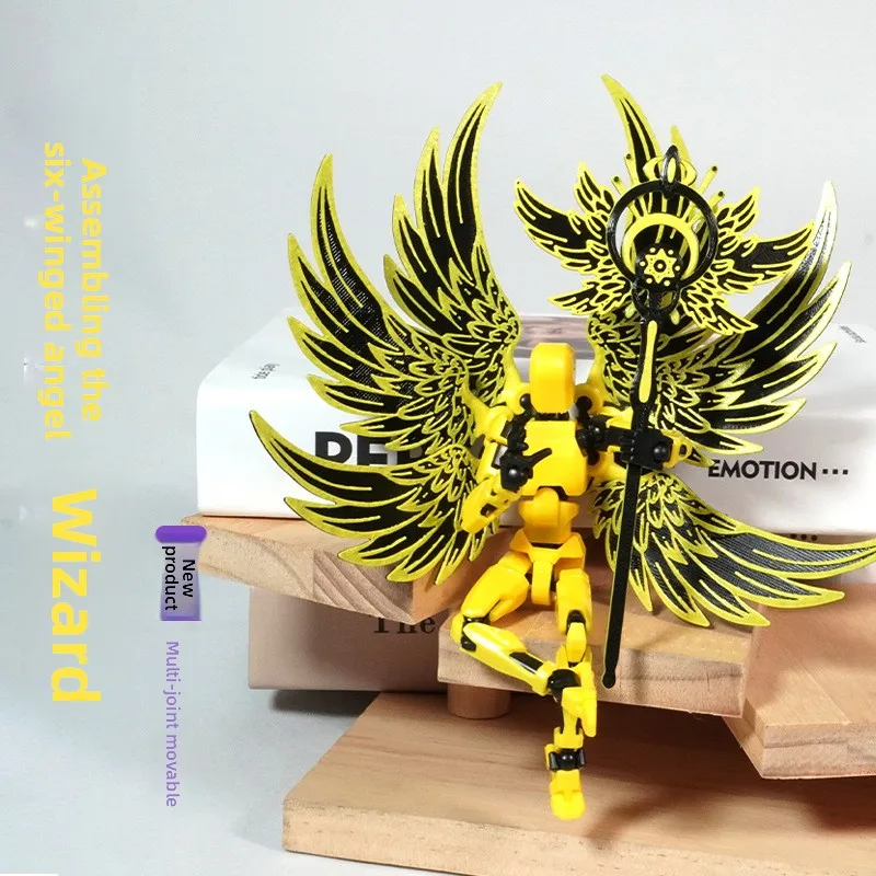 

Lucky doll T13 Six-Winged Angel Wizard DIY Assembled Model Multi-Jointed Movable Titan 13 Action Figure Toys