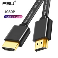Flat HDMI-compatible Cable 1080P Male to Male 1.4 Thin HDMI-compatible for Projector TV Audio Video Computer Cable 0.3m 1M 1.5M
