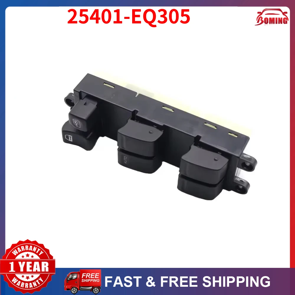 25401-EQ305 NEW Front Left Power Window Master Lifter Control Switch For Nissan X-Trail 2002-2007 25401EQ305 25401 EQ305