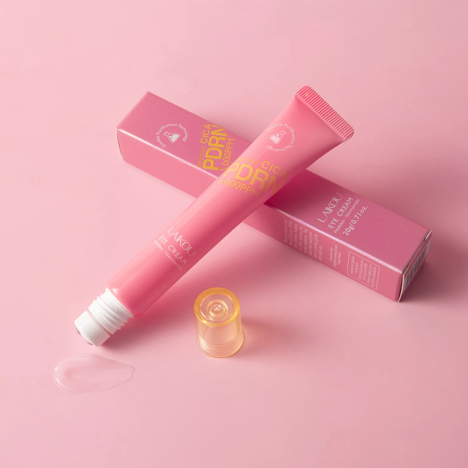 LAIKOU Centella Asiatica Eye Roller Cream 20g, Eye Stick for Puffy Roller for Dark Circles Soothing Moisturizer