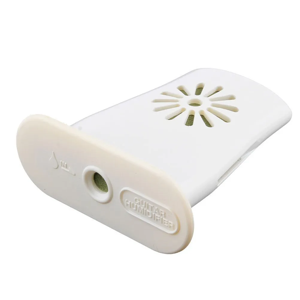 Acoustic Guitar Humidifier White 8x6x2cm Sponge Design No Clip Moisture Control for Dry Climates Guitar Moisturizer Humidity