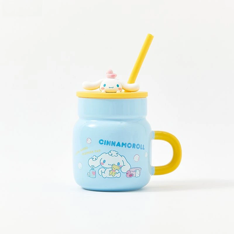 Cangkir air keramik Hello Kitty Cinnamoroll kreatif kartun Kawaii Kuromi Pochacco mode rumah cangkir air grosir