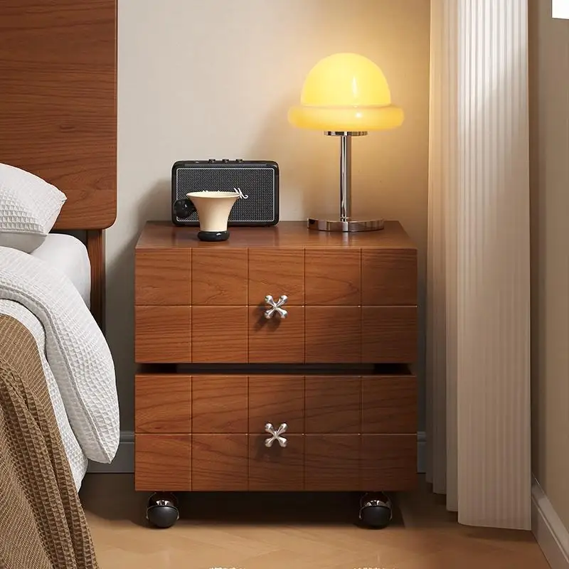 

Narrow Space luxury Night Tables Storage Drawers Modern Aesthetic Night Stand Nordic Comfortable Mesa De Noche Bedroom Furniture