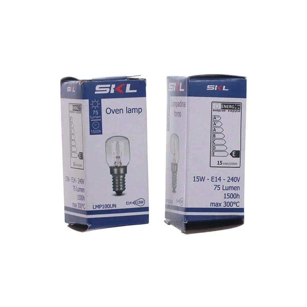 

2 шт. аксессуаров для холодильника: 15-ваттные лампы для соляных ламп, прозрачные стеклянные лампы E14, яркие накаливающиеся лампы для кухни, 300 градусов.