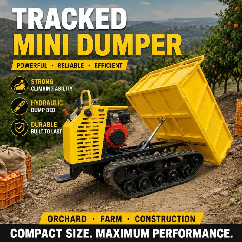 6 Ton Off-Road Crawler Transporter Heavy Duty High Traction  Strong Climbing  Multi-Purpose Farm  Construction Vehicle