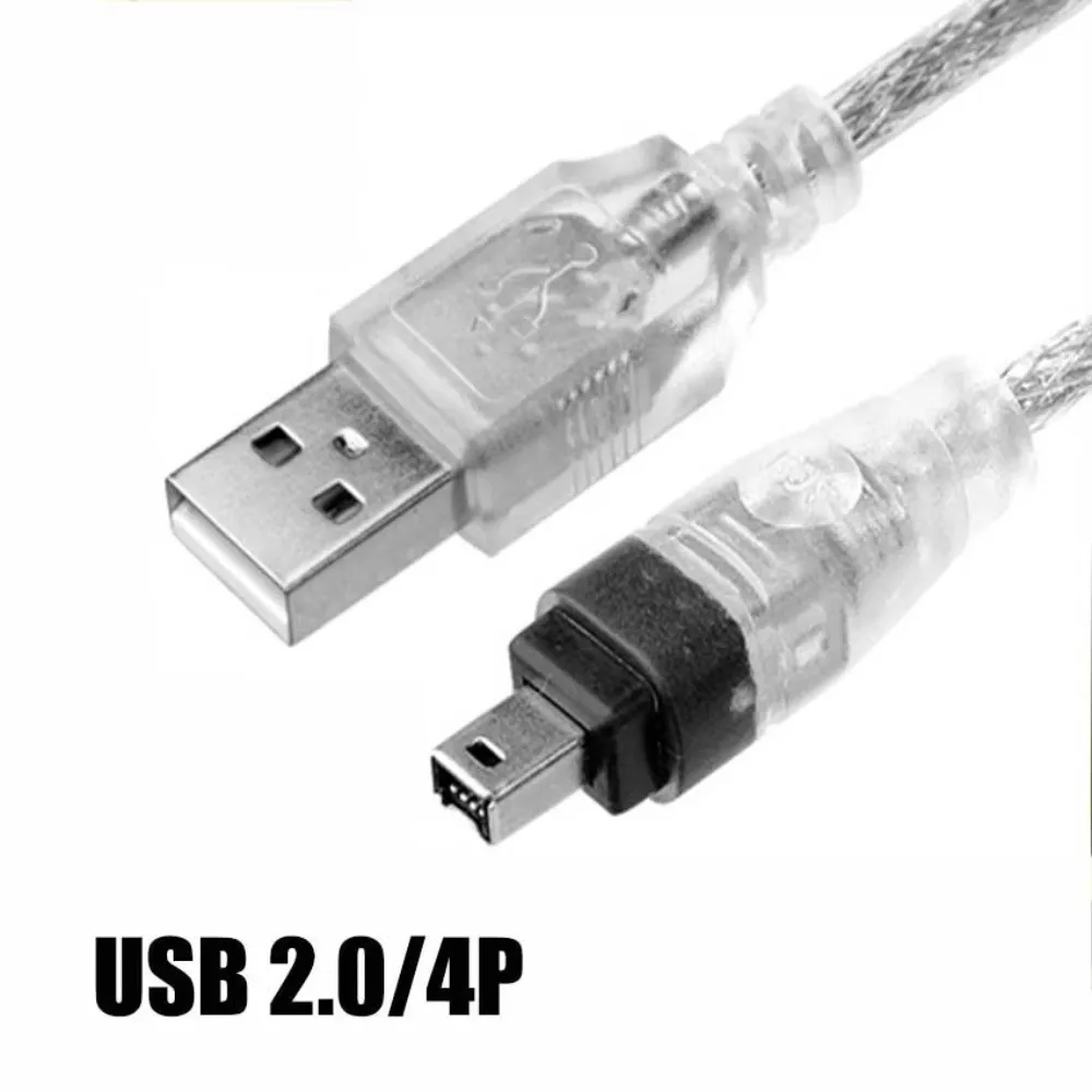 Cable IEEE 1394 de 1,5 m/5 pies, USB 6P a conector macho de 4 pines, cable de conexión Firewire 1394, cable adaptador ILink