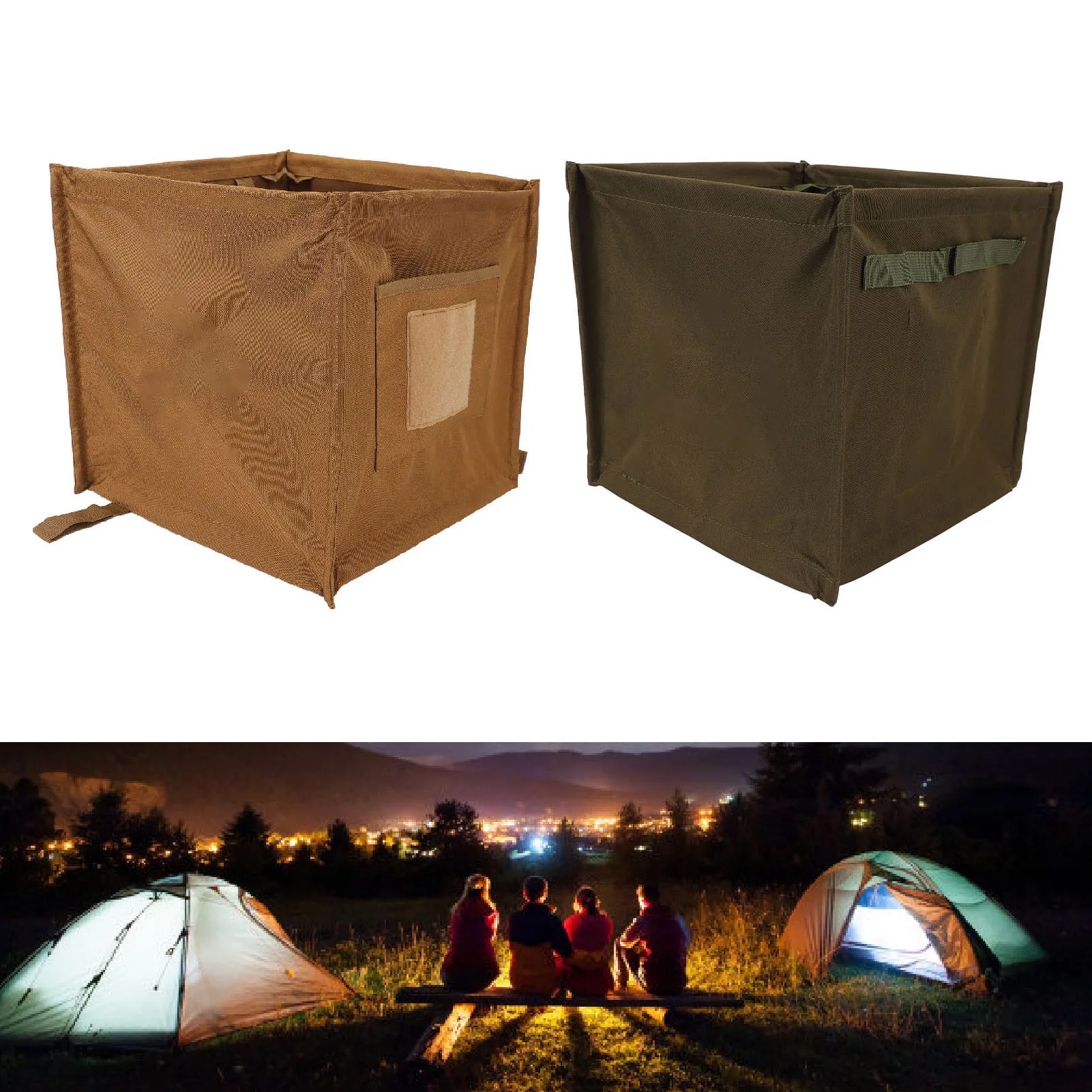Outdoor Foldable Trash Can 33L Water Resistance Oxford Cloth Outdoor Collapsible Trash Can Multipurpose for Picnic for Camping - view 4