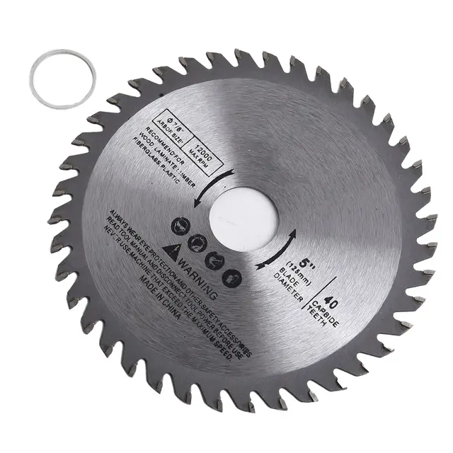 5 cali 125mm tarcza tnąca Mini tarcza tarczowa do drewna z tworzywa sztucznego metalowa obrotowa narzędzia tnące węglikowa 40 zębów 12000 Max RPM