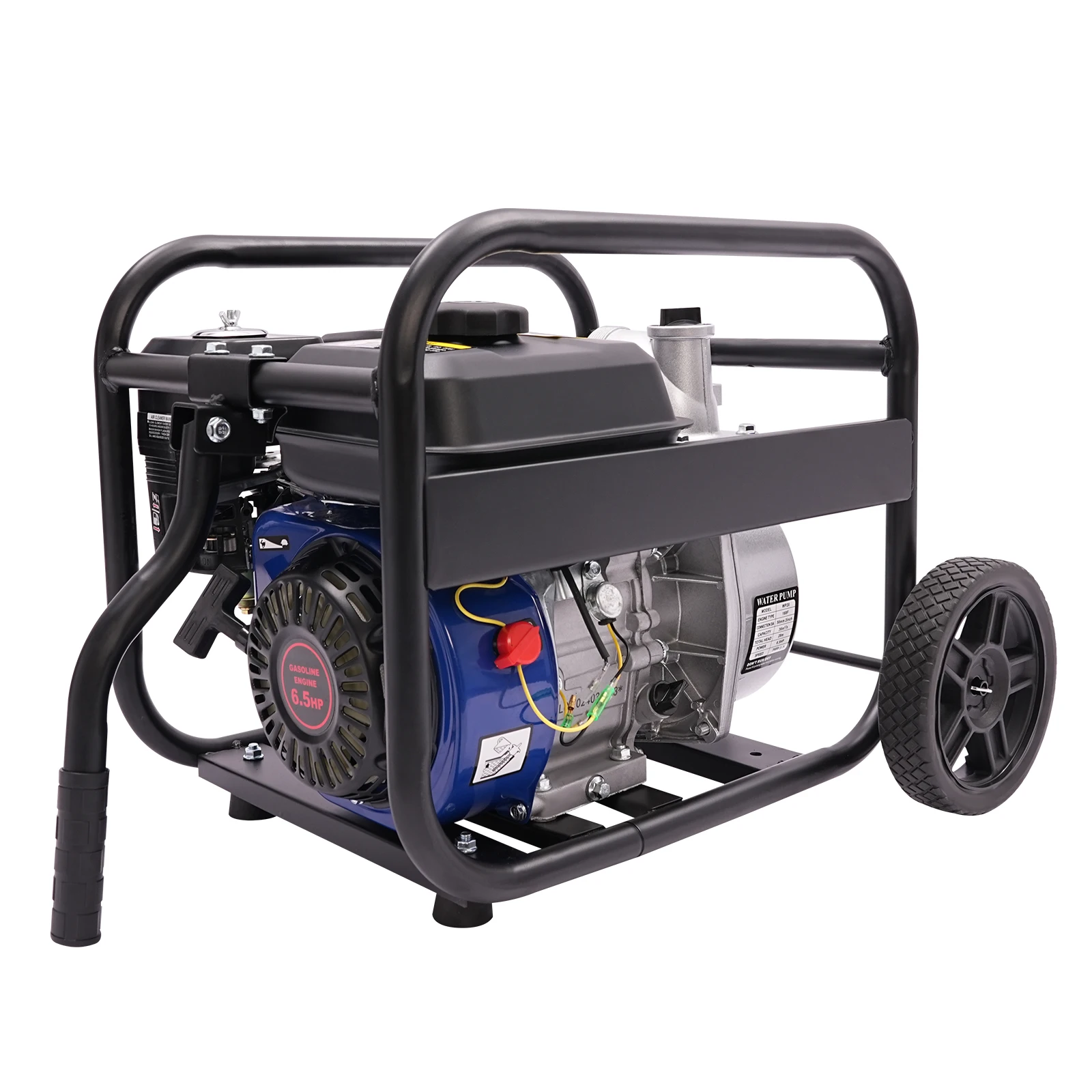 6.5HP Portable Water Pump 210CC Fitted with Handle and Wheels for Agricultural Lawn and Irrigation, Factory Water Use