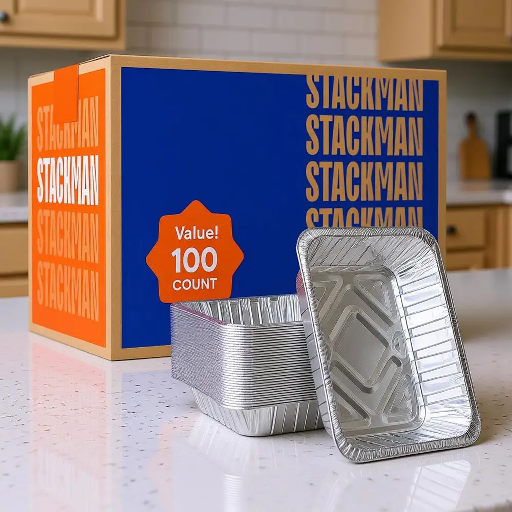 

Одноразовые жиросборные контейнеры 9x13 - Большие усиленные полупрозрачные тарелки для жарки, приготовления пищи, подогрева или использования в паровых столах