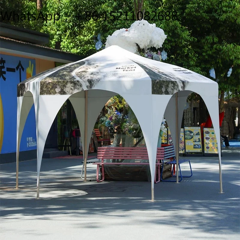 LLY Outdoor Awning Courtyard Villa Garden Leisure Hexagonal Tent Camping Equipment Advertising Event Tent