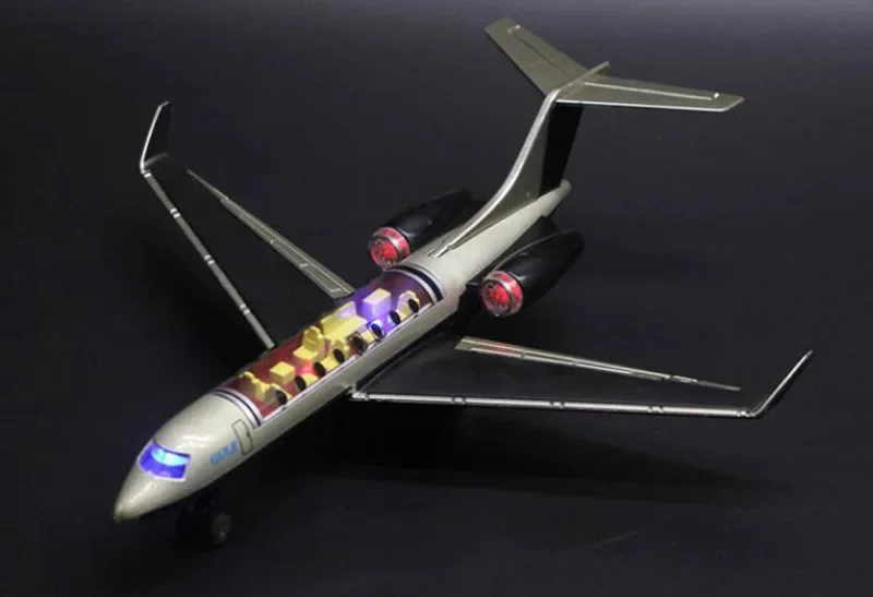 25.5CM G650 ARJ21 Plane Model Toy Airlines With sound light Base Alloy Aircraft Plane Collection Toy Gift for kids Display