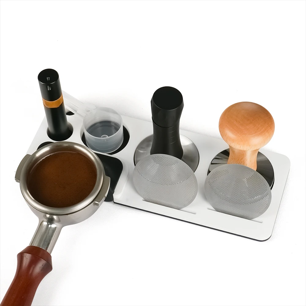 Acryl-Kaffee-Aufbewahrungsregal, multifunktionales Kaffeezubehör für Kaffeepulver, Kaffee-Werkzeug-Aufbewahrungshalter