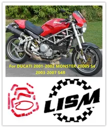 For Ducati Monster S4 2001 2002 / Monster S4R 2003-2007 Silicone Radiator Hoses Tubes Kit Piping 11Pcs
