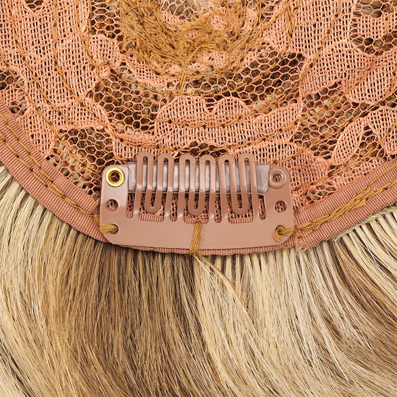 Topper en dentelle de vrais cheveux humains pour femmes, meilleur morceau de cheveux humains, 12 po, 9.5x8, P18, 613 #