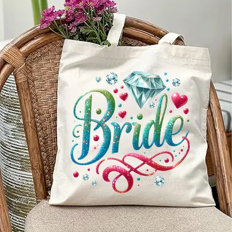 حقيبة حمل زفاف جمالية، بوليستر، سعة كبيرة، طراز بسيط عصري للعروس في الهواء الطلق، الحفلات، السفر، التسوق