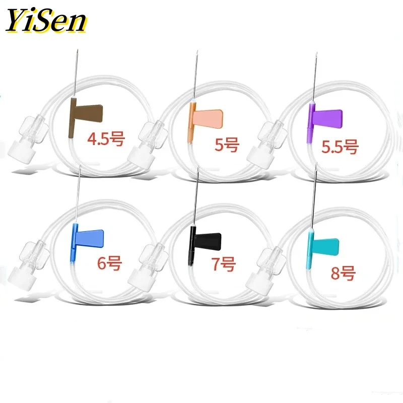 

100pcs Disposable Sterile Blood Collection Catheter Needl 20G-26G Butterfly butterfly Needle Pet Medical Vein Scalp Set