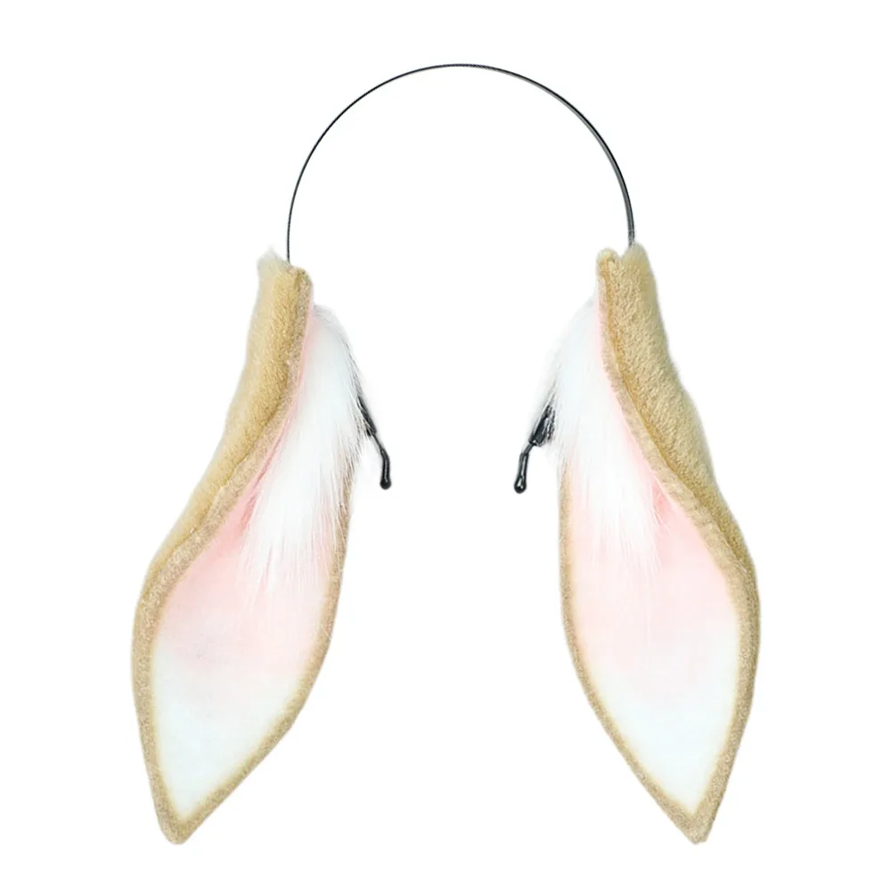 

Повязка на голову с заячьими ушками и кроличьими ушками, косплей, милый головной убор в стиле Лолиты для девочек, реквизит для фотосессии, рождественская повязка на голову, косплей