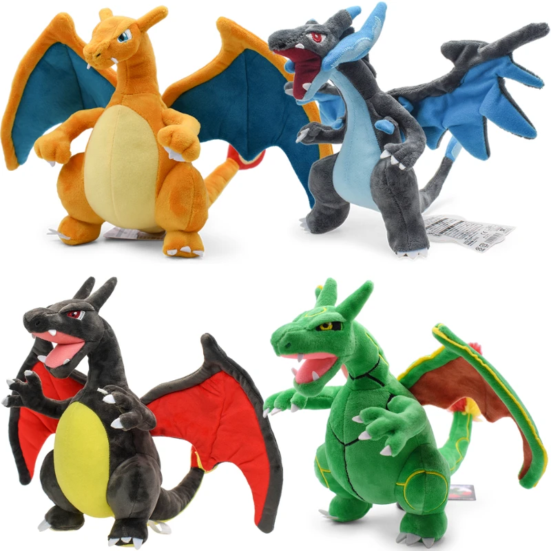 Pokemon Shiny Mega Charizard X Y Anime Soft Plush Toys Kawaii Gigantamax Charizard Stuffed Animals Peluche Dolls Festival Gifts