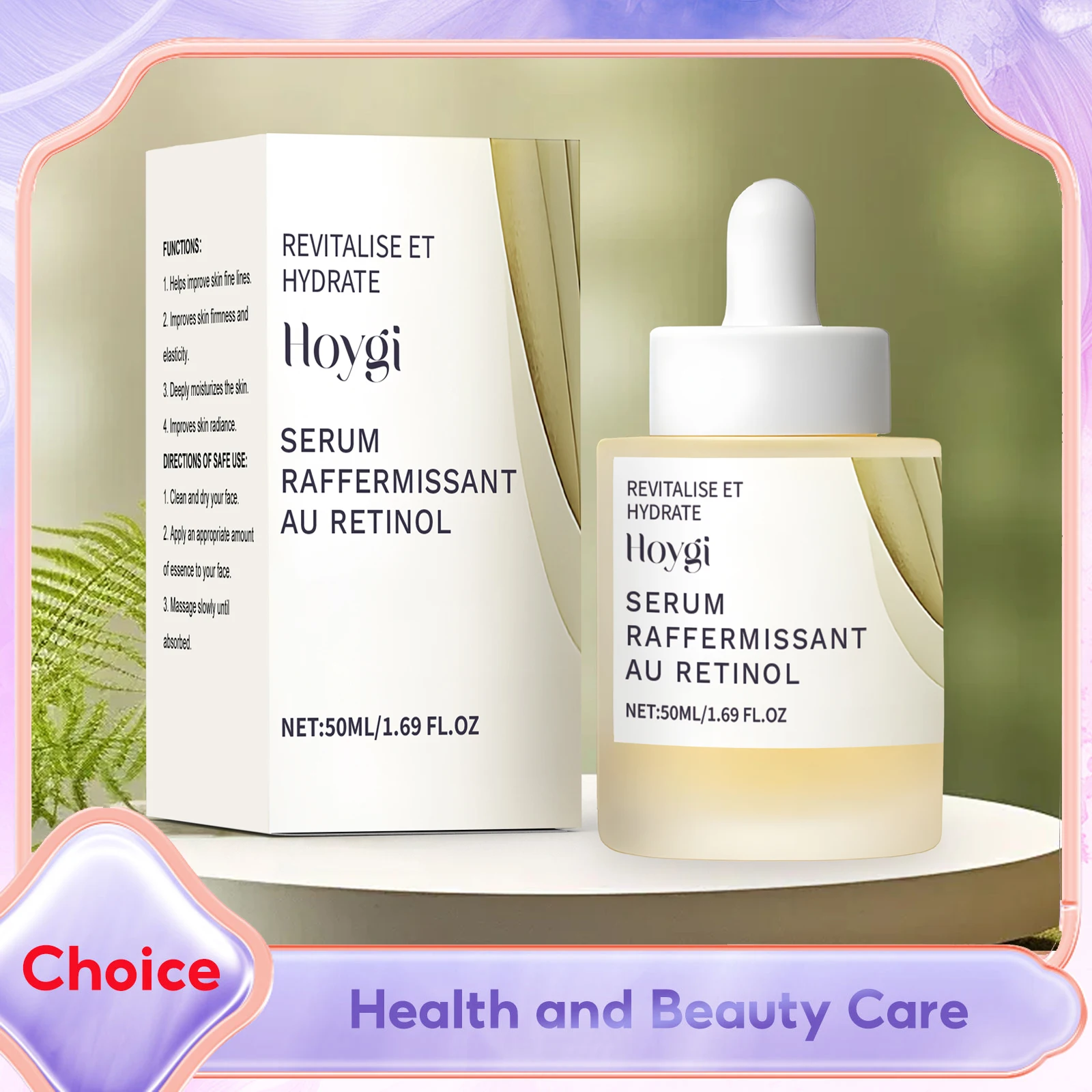 

Retinol Tightening Face Serum Pore Minimizer Wrinkle Fine Lines Firmer Reducer Anti-Aging Moisturizing Hyaluronic Acid Skin Care
