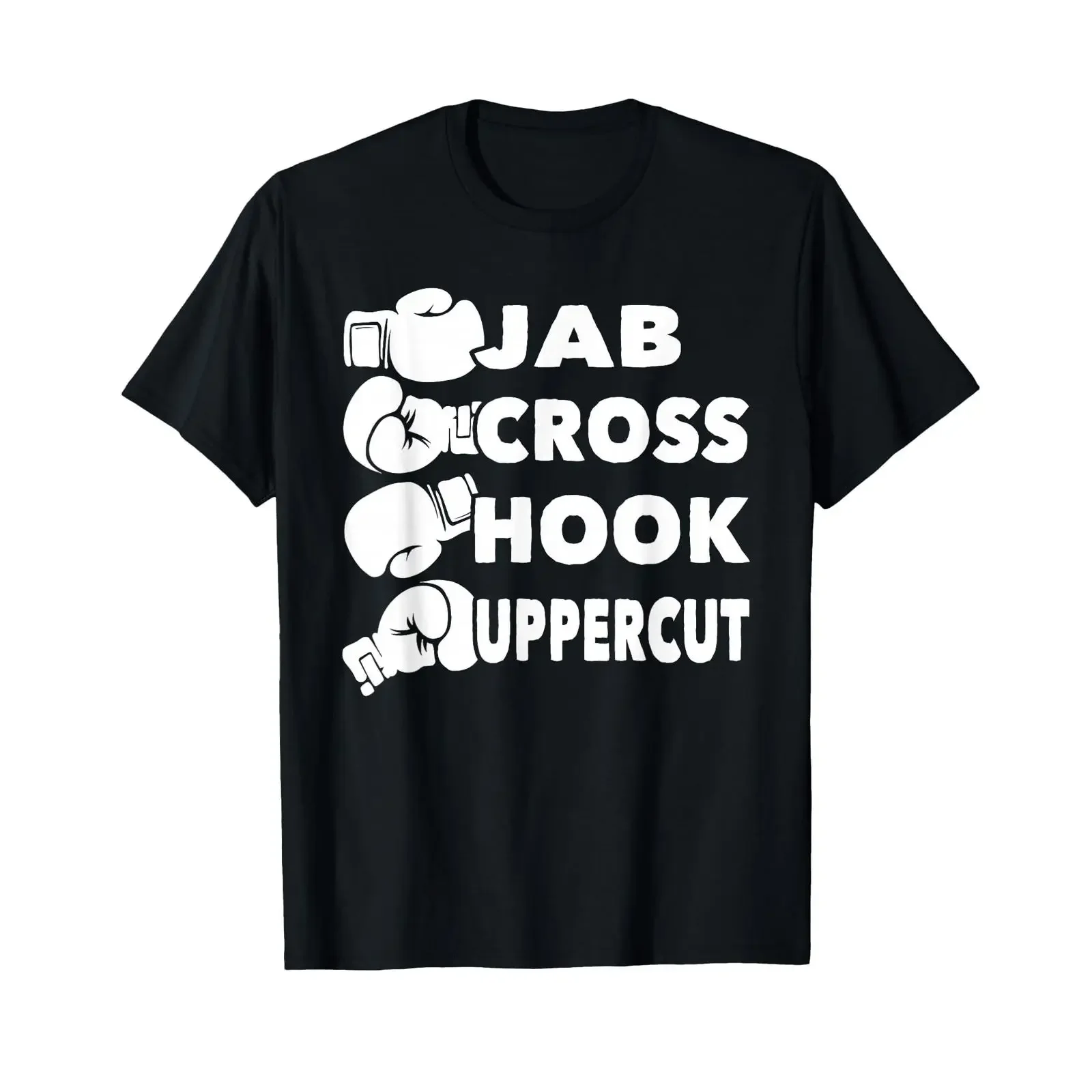 Jab Cross Hook Uppercut Boxing Lover Gym Boxer Kickboxing T Shirt vintage Washed Breathable homme Versatile