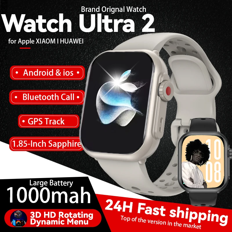 

1000mAh Smart Watch for Men Women - Music Playback Wireless Call Health Monitor - New Men's Smartwatch