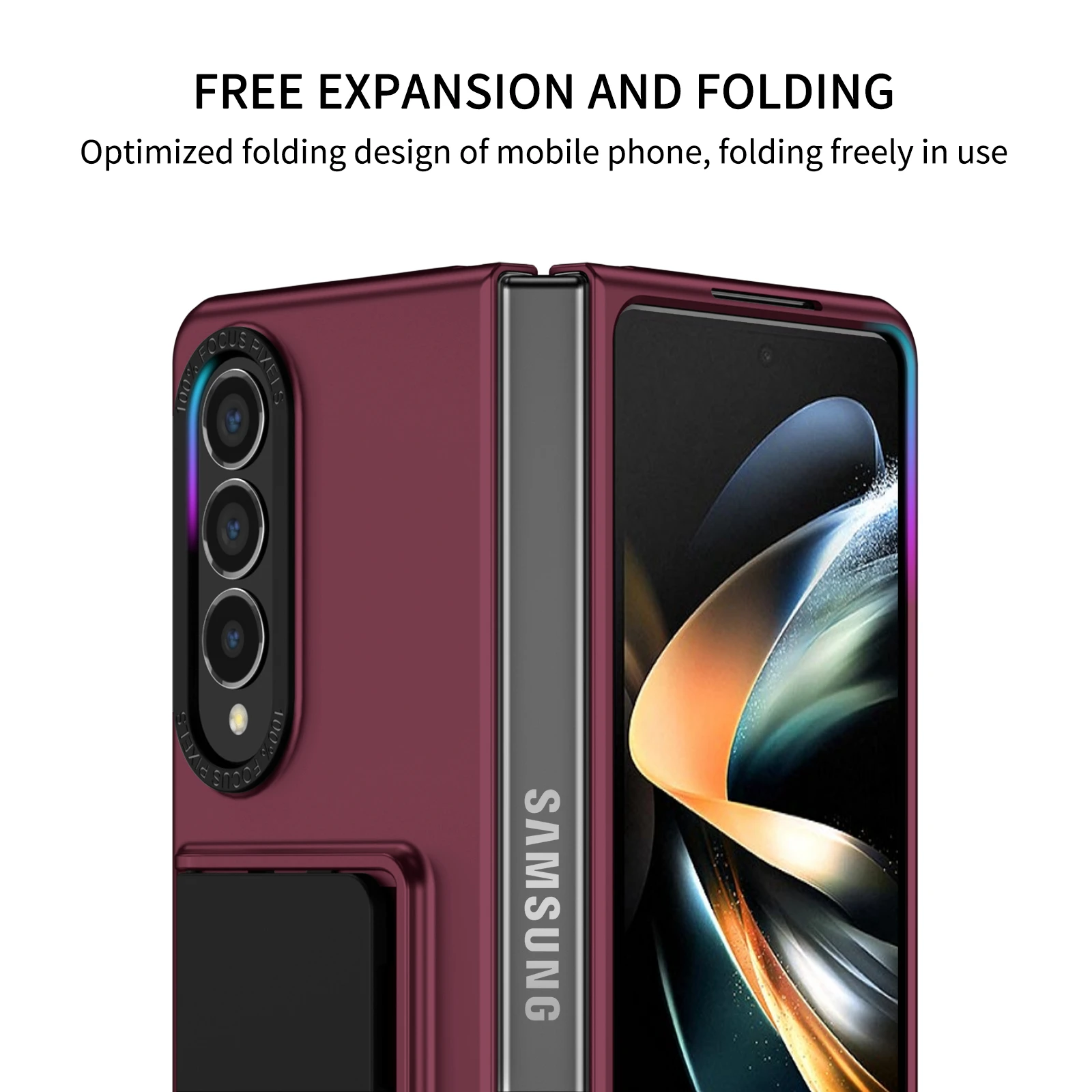 

Premium Ultra Thin Foldable Case For Samsung Galaxy Z Fold 6 5 4 3 5G Phone Case Anti Fingerprint Shockproof Cover With Stand