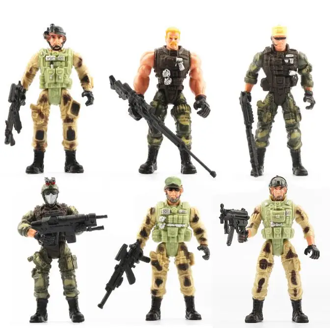 Military Special Forces Soldier City counter-terrorism swat figures Model modern military super police Corps figure weapons toy