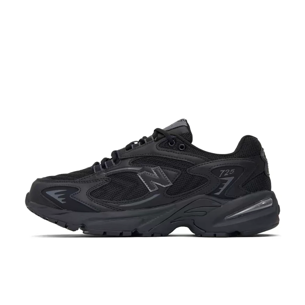 New Balance NB725 Unisex Low-Top Urban Commuter Runners – Black, Comfortable Cushioning Midsole & Versatile Grip ML725CB