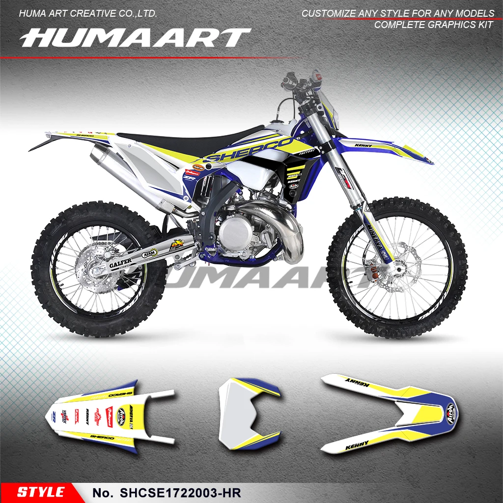 HUMARRT Motorcycle Decals Vinyl Decal Sherco SE-R SC FSE-R SCF 125-500 2017 2018 2019 2020 2021 2022 2023, SHCSE1722003-HR