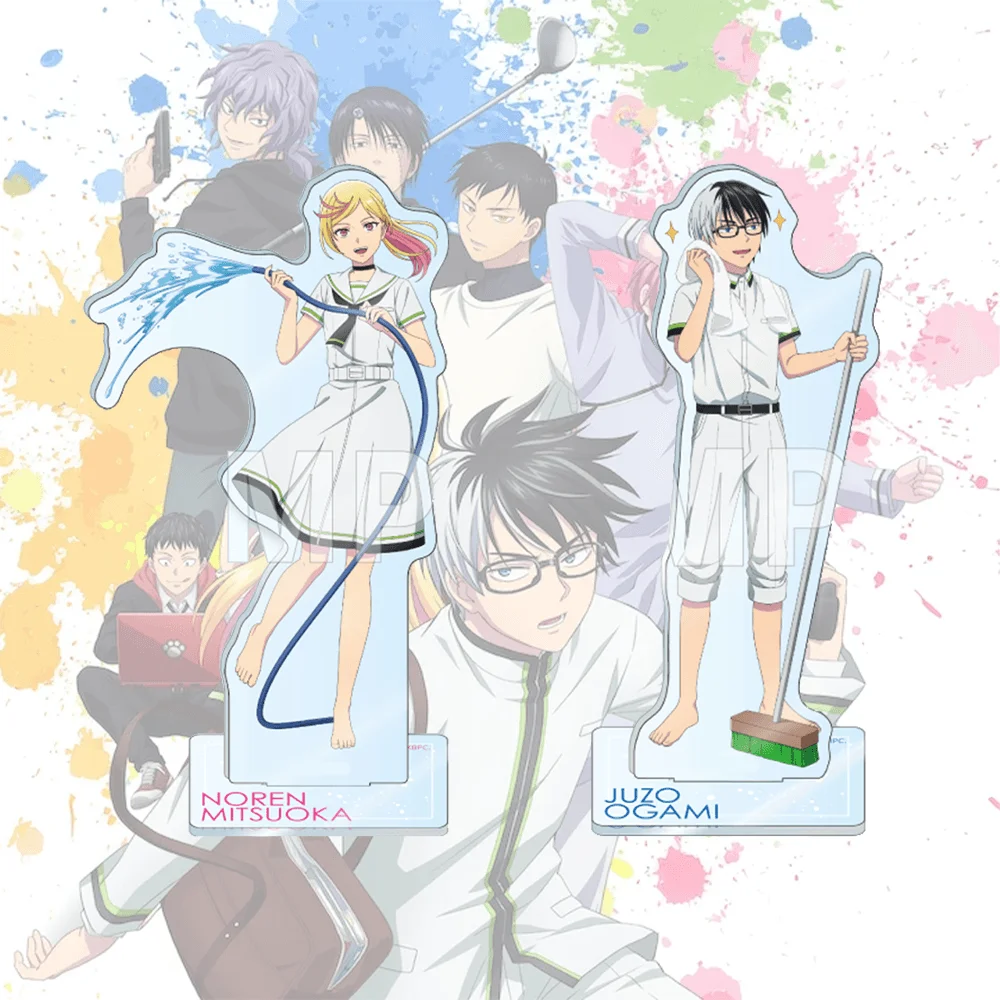 Anime Killer Blue Juzo Ogami 15cm Acrylic Stand Keychain Two Tone Hair Glasses Boy Tabletop Ornament Desk Decor Figure Toy Gift