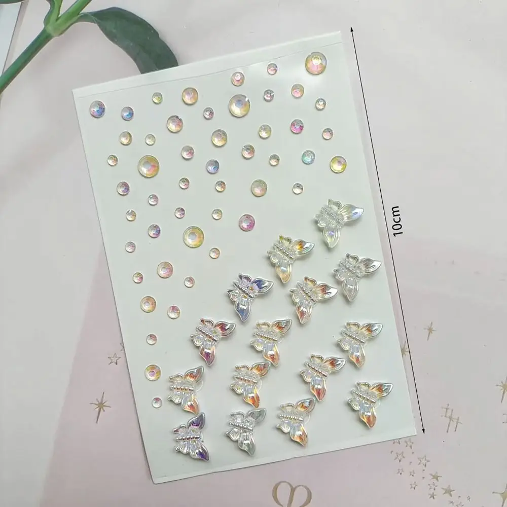 Picture 7: Face Decoration Face Jewelry Sticker Body Makeup Butterfly Flowers Stars Hearts Gemstone Sticker Adhesive Eye Shadow Sticker