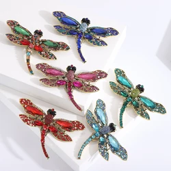 New high-end creative insect dragonfly brooch Personalized alloy rhinestone pin Versatile Fashion accessory