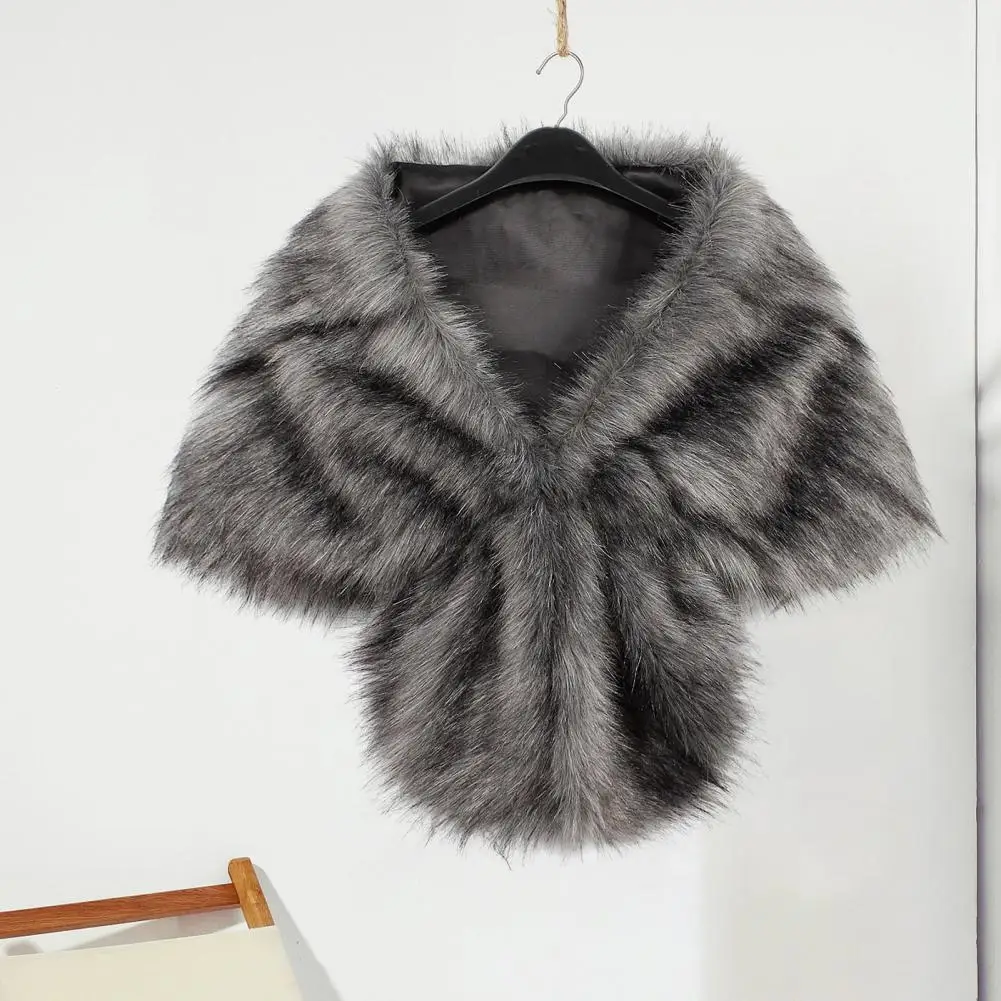 Wszechstronny damski płaszcz szalowy Damski płaszcz szalowy ze sztucznego futra Zagęszczony ciepły, odporny na zimno płaszcz damski Eleganckie sztuczne futro dla formalnych